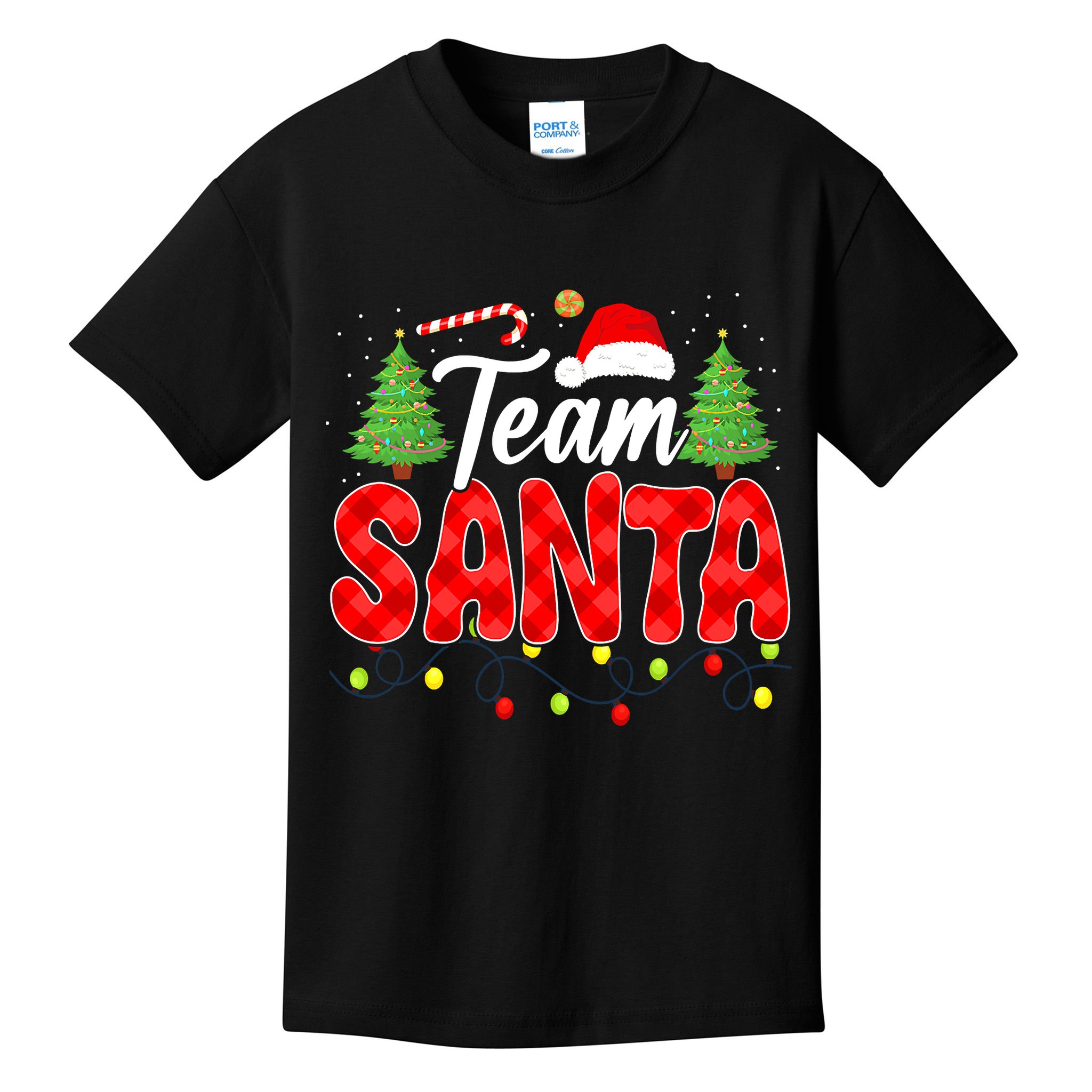 Team Santa Family Group Matching Christmas Pajama Party Kids T-Shirt