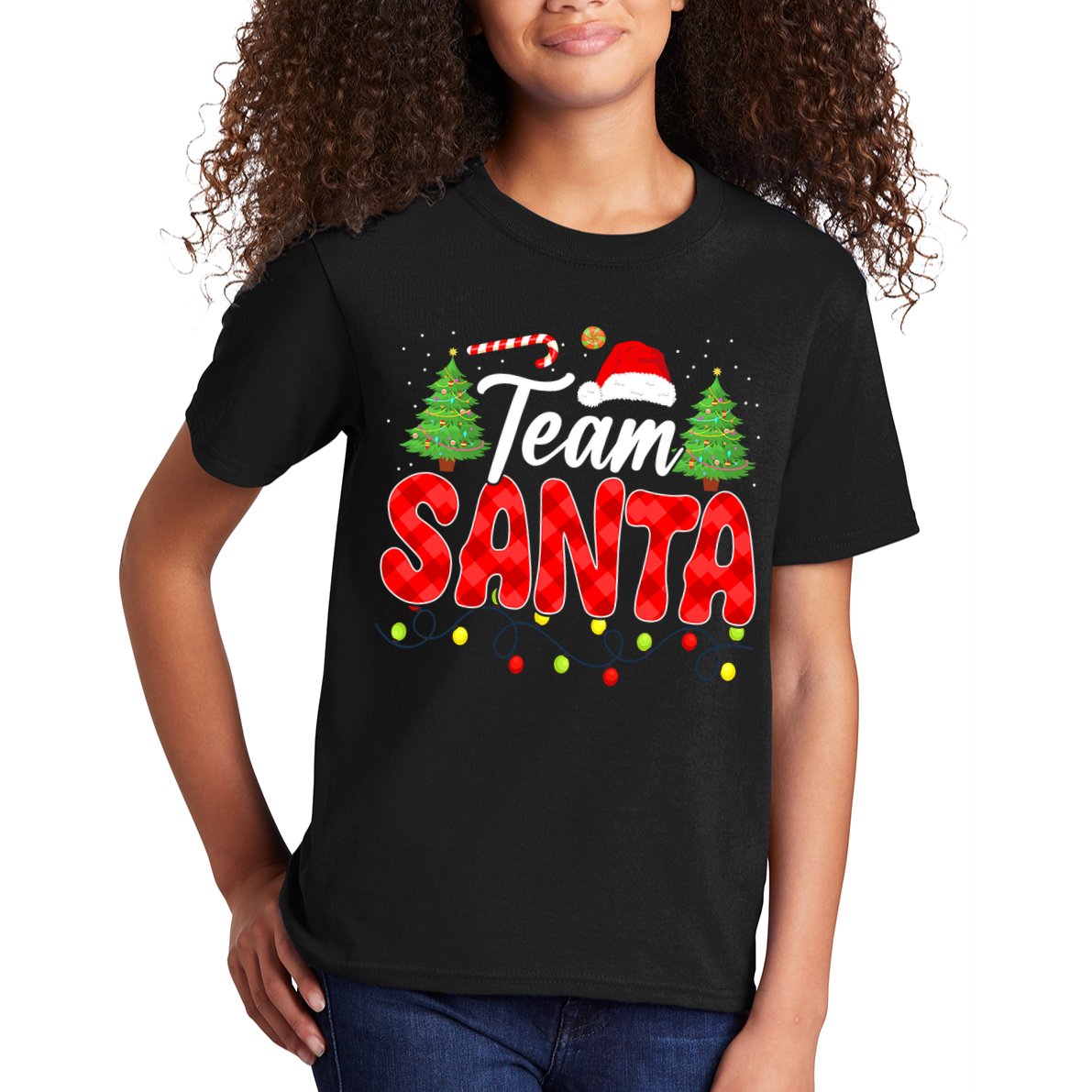 Team Santa Family Group Matching Christmas Pajama Party Kids T-Shirt