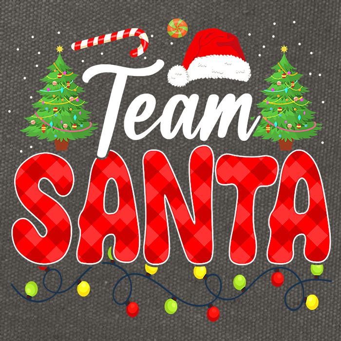 Team Santa Family Group Matching Christmas Pajama Party Cotton Canvas Backpack