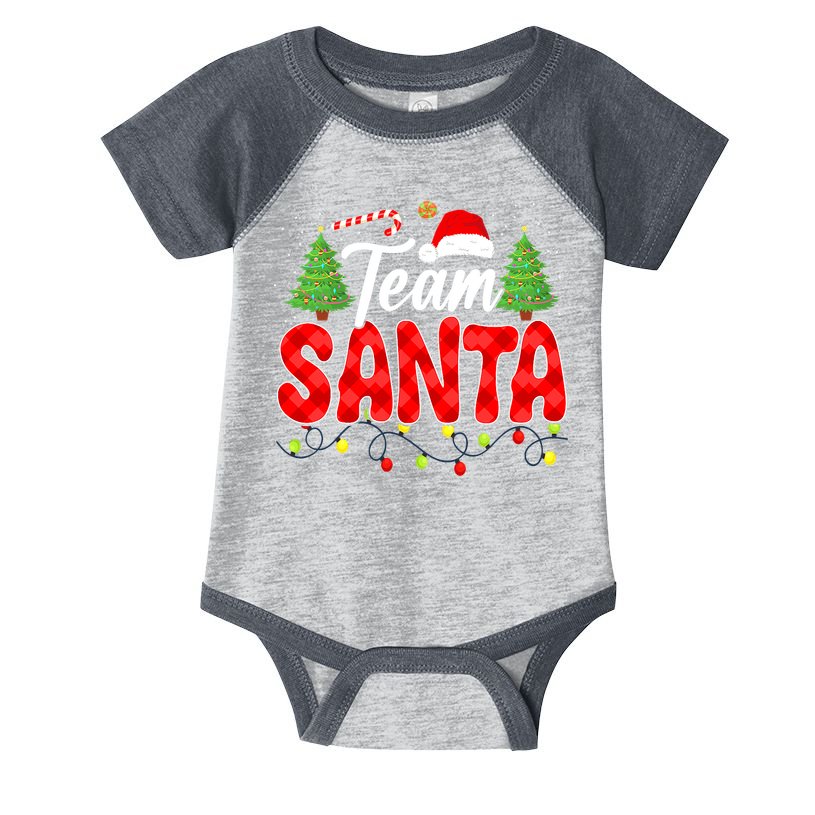 Team Santa Family Group Matching Christmas Pajama Party Infant Baby Jersey Bodysuit