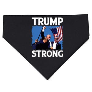 Trump Strong Fist Hand Us Vote Trump 2024 Survives Rally USA-Made Doggie Bandana