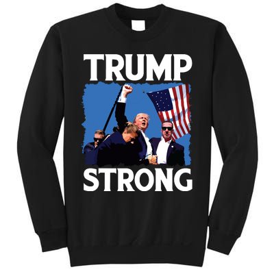 Trump Strong Fist Hand Us Vote Trump 2024 Survives Rally Sweatshirt