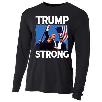 Trump Strong Fist Hand Us Vote Trump 2024 Survives Rally Cooling Performance Long Sleeve Crew