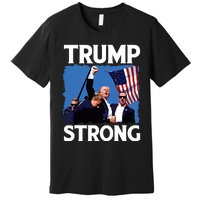 Trump Strong Fist Hand Us Vote Trump 2024 Survives Rally Premium T-Shirt