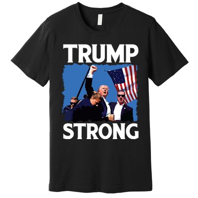 Trump Strong Fist Hand Us Vote Trump 2024 Survives Rally Premium T-Shirt