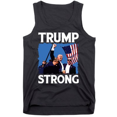 Trump Strong Fist Hand Us Vote Trump 2024 Survives Rally Tank Top