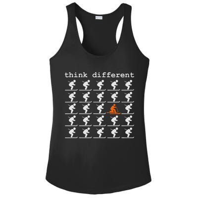 Telemark Skiing Free your Heel Think Different Ski Ladies PosiCharge Competitor Racerback Tank