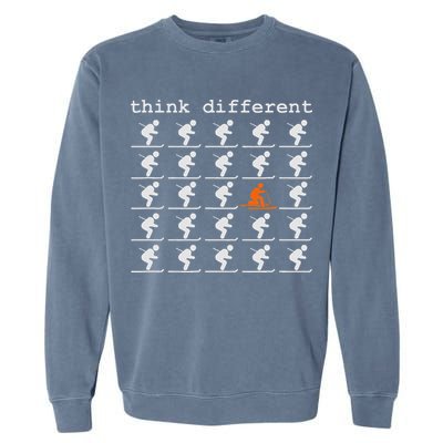 Telemark Skiing Free your Heel Think Different Ski Garment-Dyed Sweatshirt