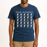 Telemark Skiing Free your Heel Think Different Ski Tall T-Shirt