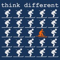 Telemark Skiing Free your Heel Think Different Ski Sustainable Bucket Hat