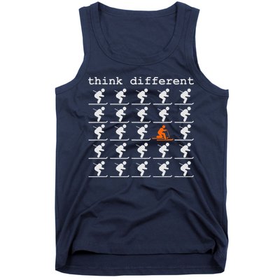Telemark Skiing Free your Heel Think Different Ski Tank Top