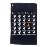 Telemark Skiing Free your Heel Think Different Ski Golf Towel