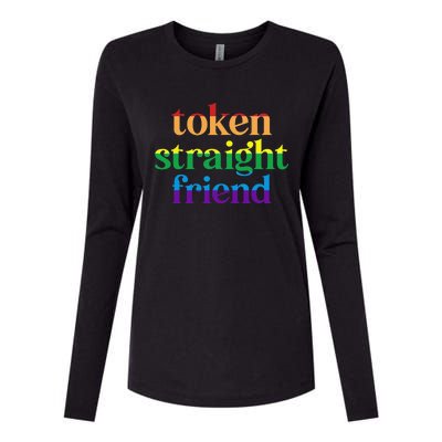 Token Straight Friend Womens Cotton Relaxed Long Sleeve T-Shirt