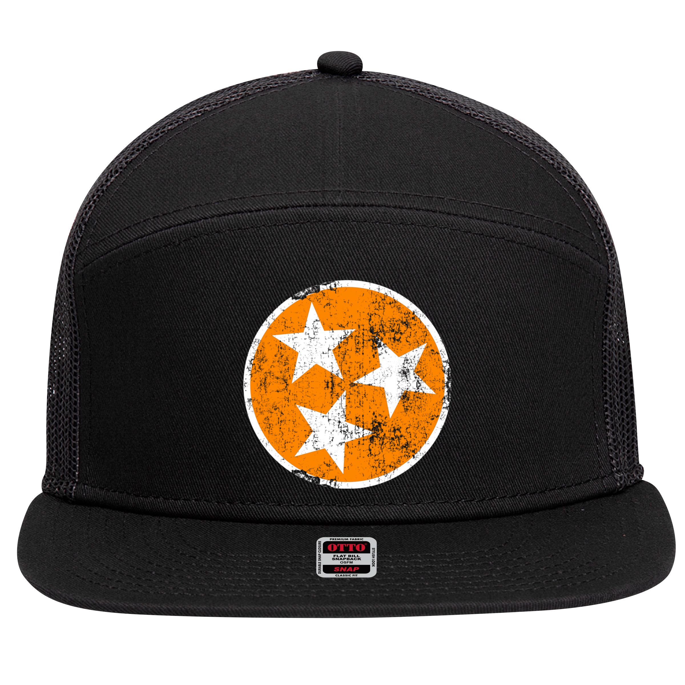 Tennessee State Flag TN Souvenir Football Baseball Sport Fans 7 Panel Mesh Trucker Snapback Hat