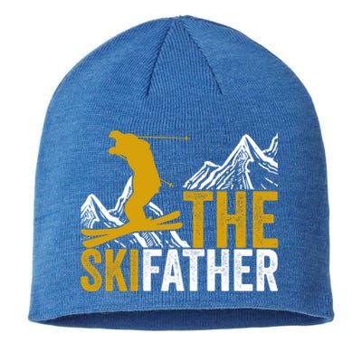 The Ski Father Cool Dad Skiing Adventure Slope Style Design Funny Gift Sustainable Beanie