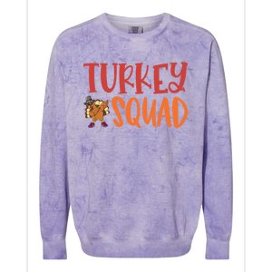 Turkey Squad Funny Thanksgiving Funny Gift Colorblast Crewneck Sweatshirt