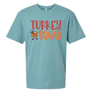 Turkey Squad Funny Thanksgiving Funny Gift Sueded Cloud Jersey T-Shirt