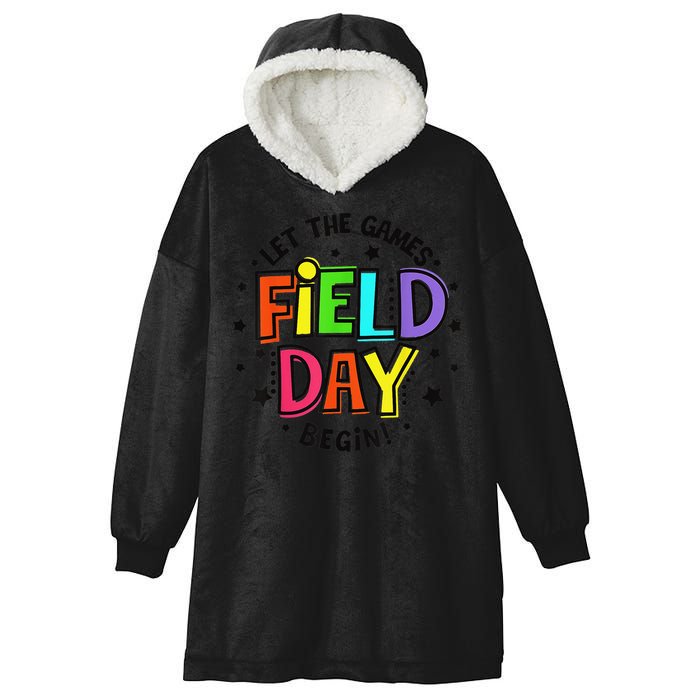 Teacher Student Field Day Let The Games Begin Field Day Hooded Wearable Blanket