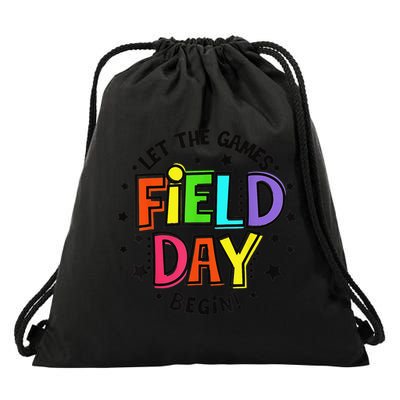 Teacher Student Field Day Let The Games Begin Field Day Drawstring Bag