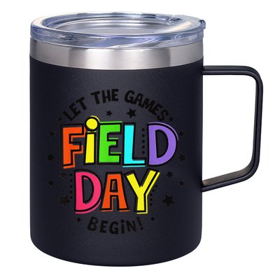 Teacher Student Field Day Let The Games Begin Field Day 12oz Stainless Steel Coffee Mug