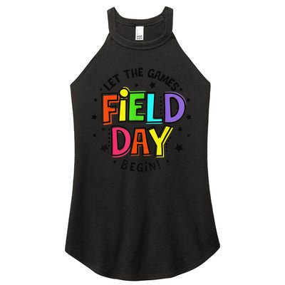 Teacher Student Field Day Let The Games Begin Field Day Women's Perfect Tri Rocker Tank