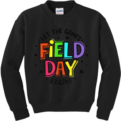 Teacher Student Field Day Let The Games Begin Field Day Kids Sweatshirt