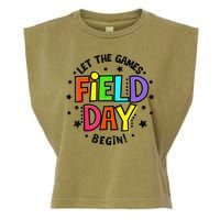 Teacher Student Field Day Let The Games Begin Field Day Garment-Dyed Women's Muscle Tee