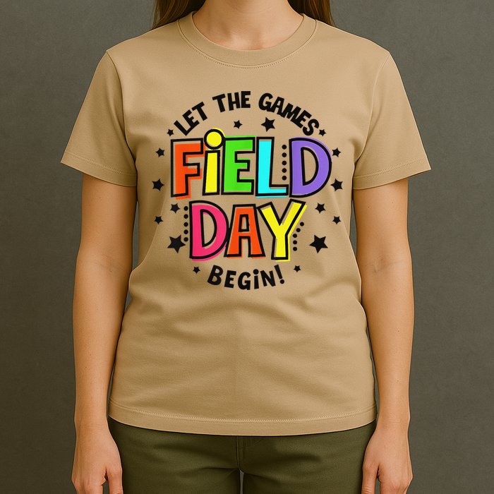 Teacher Student Field Day Let The Games Begin Field Day T-Shirt