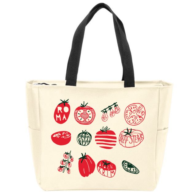 Tomato Shirts Foodie Gardening Gift Zip Tote Bag