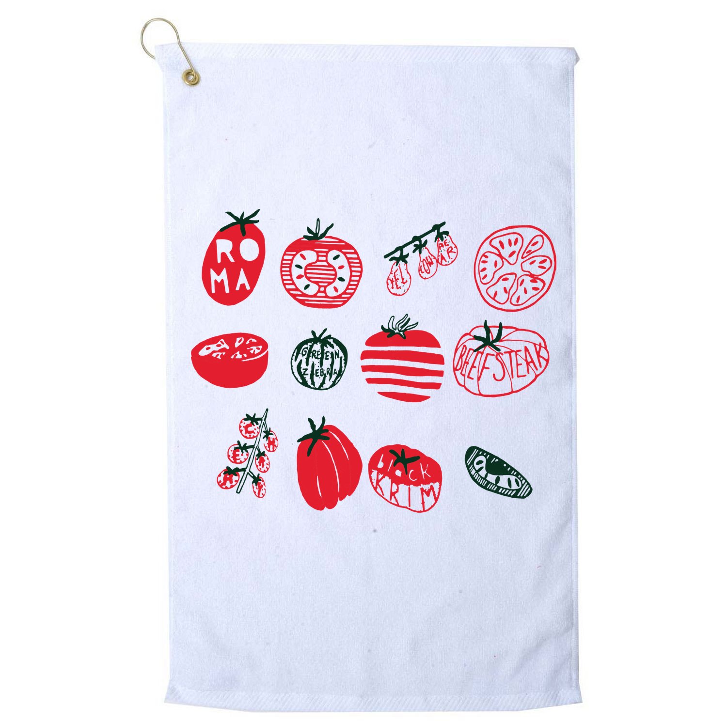 Tomato Shirts Foodie Gardening Gift Golf Towel