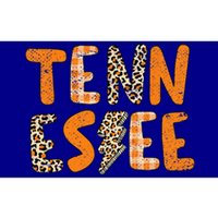 Tennessee State Flag Orange Plaid Leopard TN Bumper Sticker