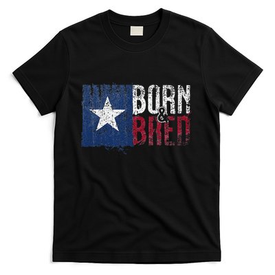 Texas State Flag Pride Born & Bred Native Home T-Shirt