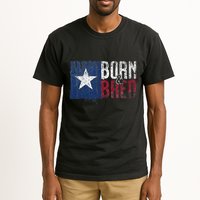 Texas State Flag Pride Born & Bred Native Home Tall T-Shirt