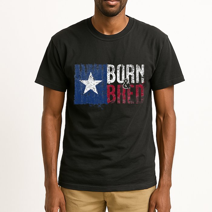 Texas State Flag Pride Born & Bred Native Home Tall T-Shirt