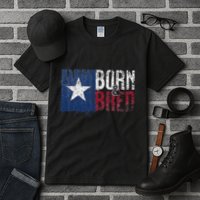 Texas State Flag Pride Born & Bred Native Home Tall T-Shirt