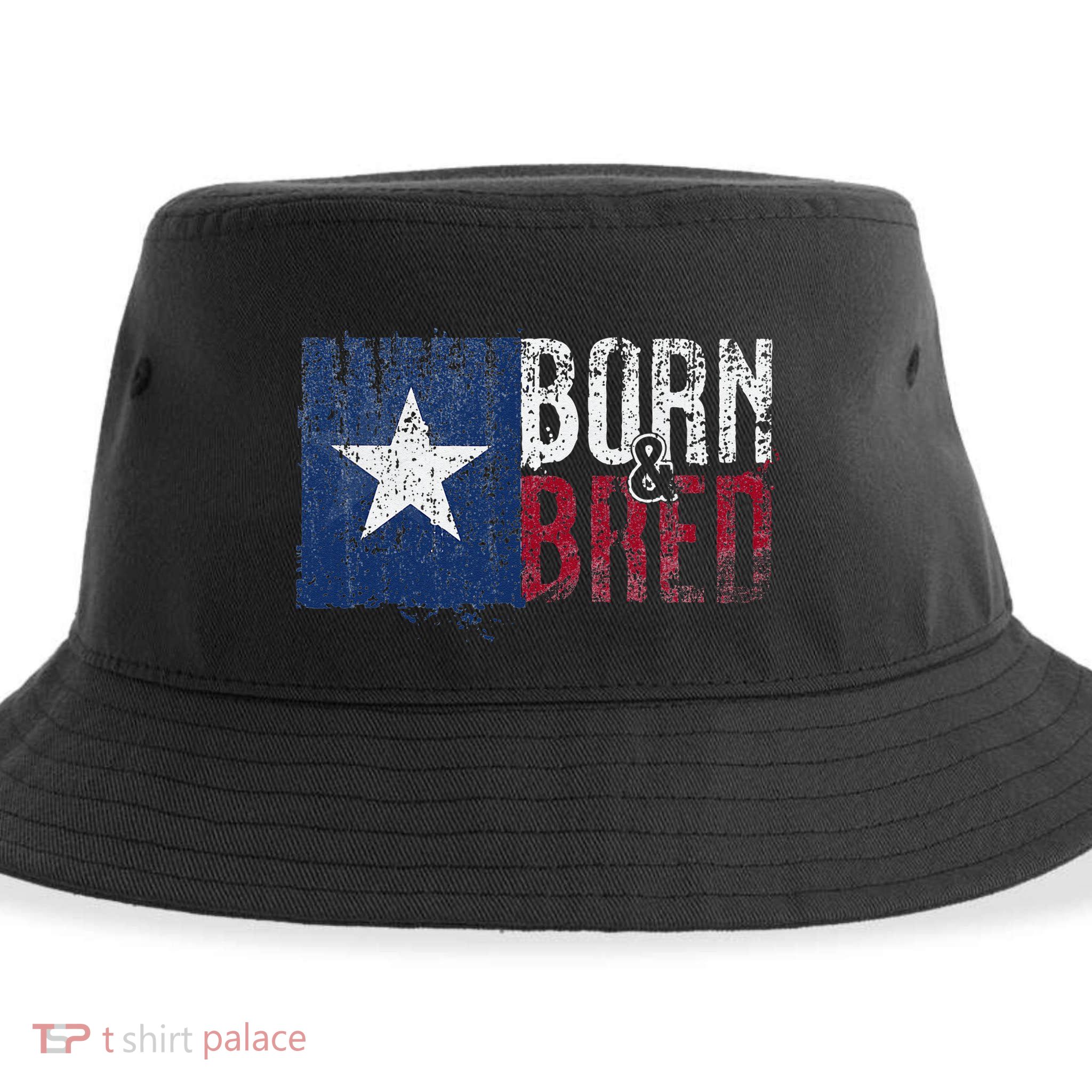 Texas State Flag Pride Born & Bred Native Home Sustainable Bucket Hat