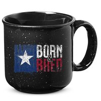 Texas State Flag Pride Born & Bred Native Home 15oz Campfire Ceramic Mug