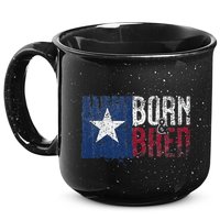 Texas State Flag Pride Born & Bred Native Home 15oz Campfire Ceramic Mug