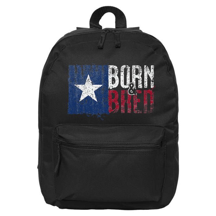 Texas State Flag Pride Born & Bred Native Home 16 in Basic Backpack