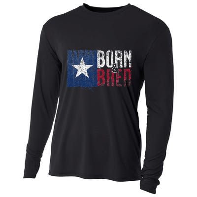 Texas State Flag Pride Born & Bred Native Home Cooling Performance Long Sleeve Crew