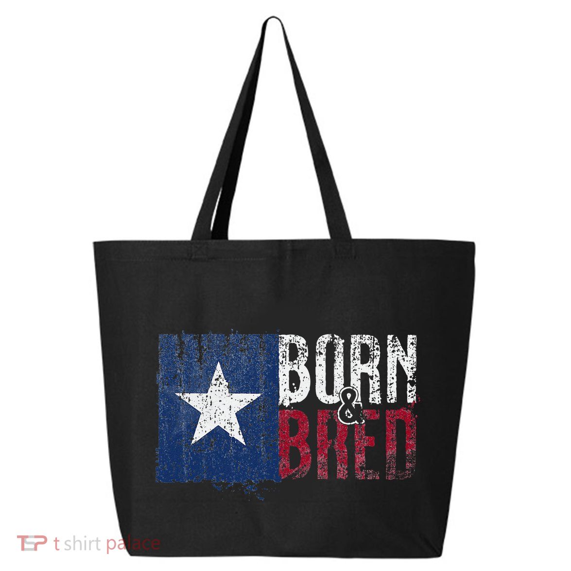 Texas State Flag Pride Born & Bred Native Home 25L Jumbo Tote