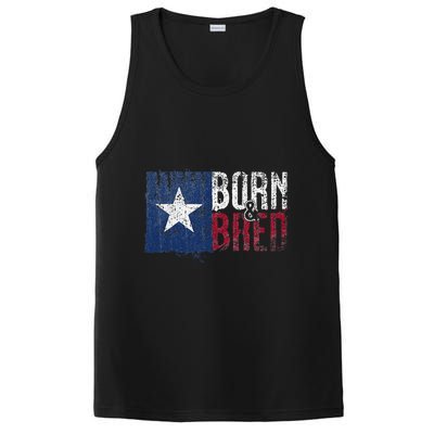 Texas State Flag Pride Born & Bred Native Home PosiCharge Competitor Tank