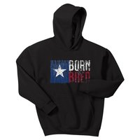 Texas State Flag Pride Born & Bred Native Home Kids Hoodie