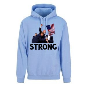 Trump Strong Fist Hand Us Vote Trump 2024 Survives Rally Unisex Surf Hoodie