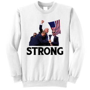 Trump Strong Fist Hand Us Vote Trump 2024 Survives Rally Sweatshirt