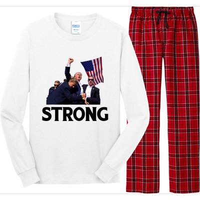 Trump Strong Fist Hand Us Vote Trump 2024 Survives Rally Long Sleeve Pajama Set