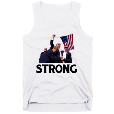 Trump Strong Fist Hand Us Vote Trump 2024 Survives Rally Tank Top