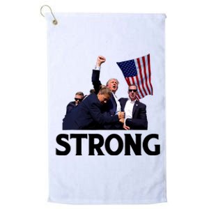 Trump Strong Fist Hand Us Vote Trump 2024 Survives Rally Platinum Collection Golf Towel