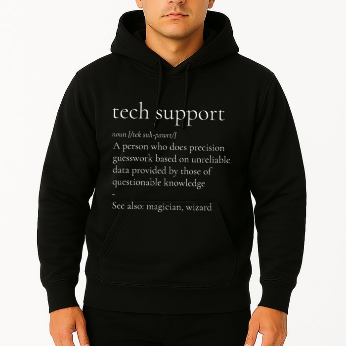 Tech Support Funny Definition Internet Nerd Hoodie