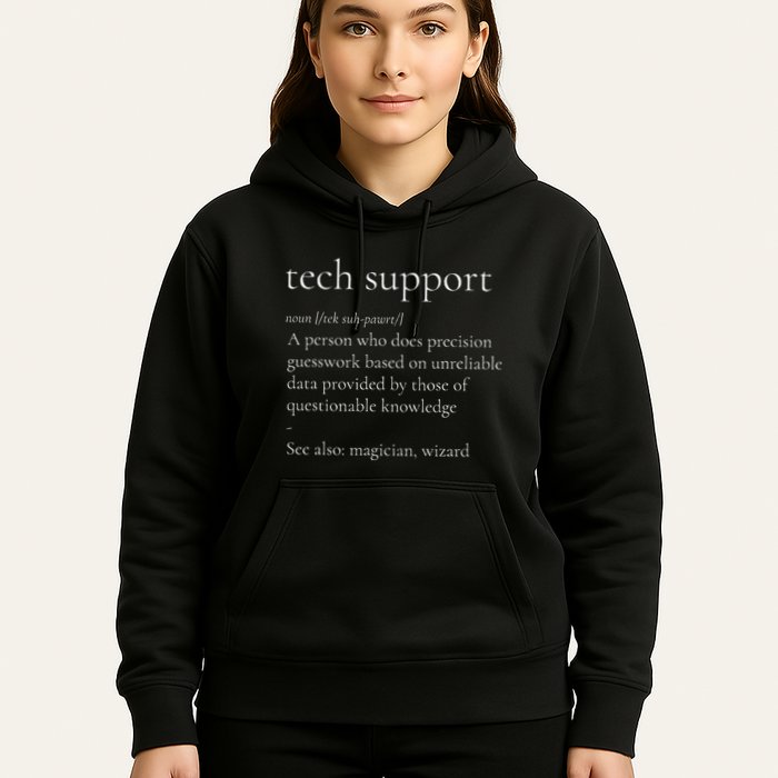 Tech Support Funny Definition Internet Nerd Hoodie